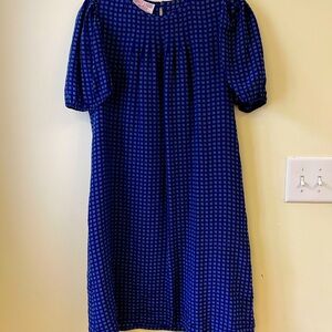 Vintage Maggie London 100% Silk Retro 70s Dress Small